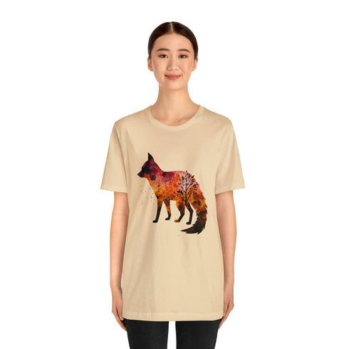 Autumn Fox Silhouette - Short Sleeve Tee